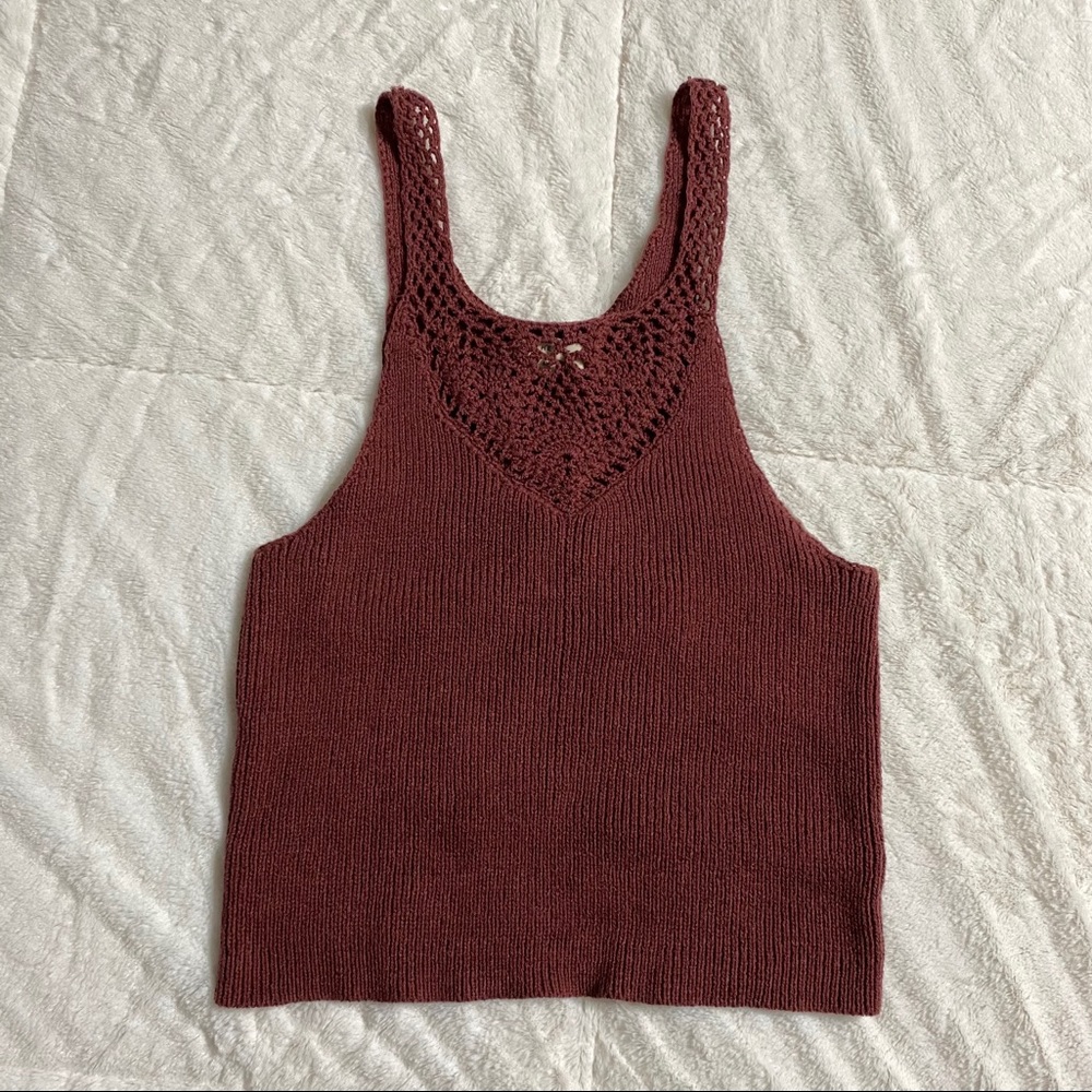 Knitted Cropped Tank Top